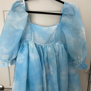 Selkie Puff Dress in color Cloud